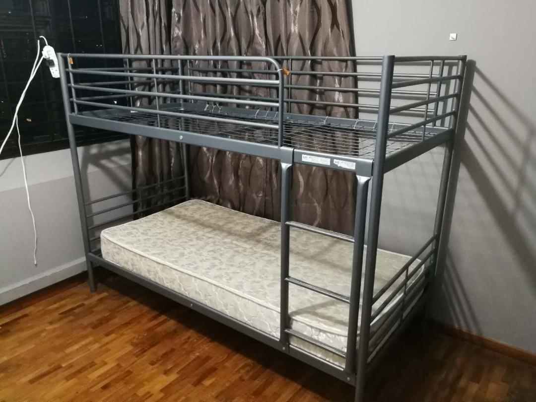 Ikea double deck bunk bed, Furniture & Home Living, Furniture, Bed ...