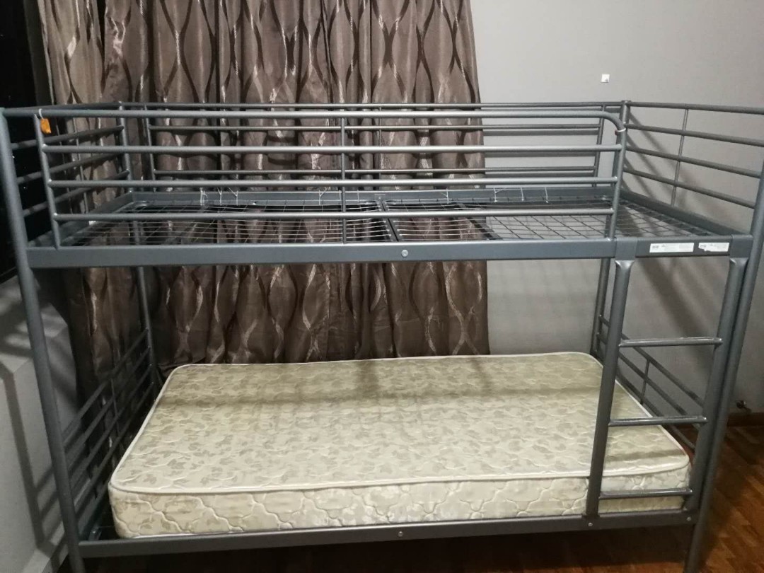 Ikea double deck bunk bed, Furniture & Home Living, Furniture, Bed ...