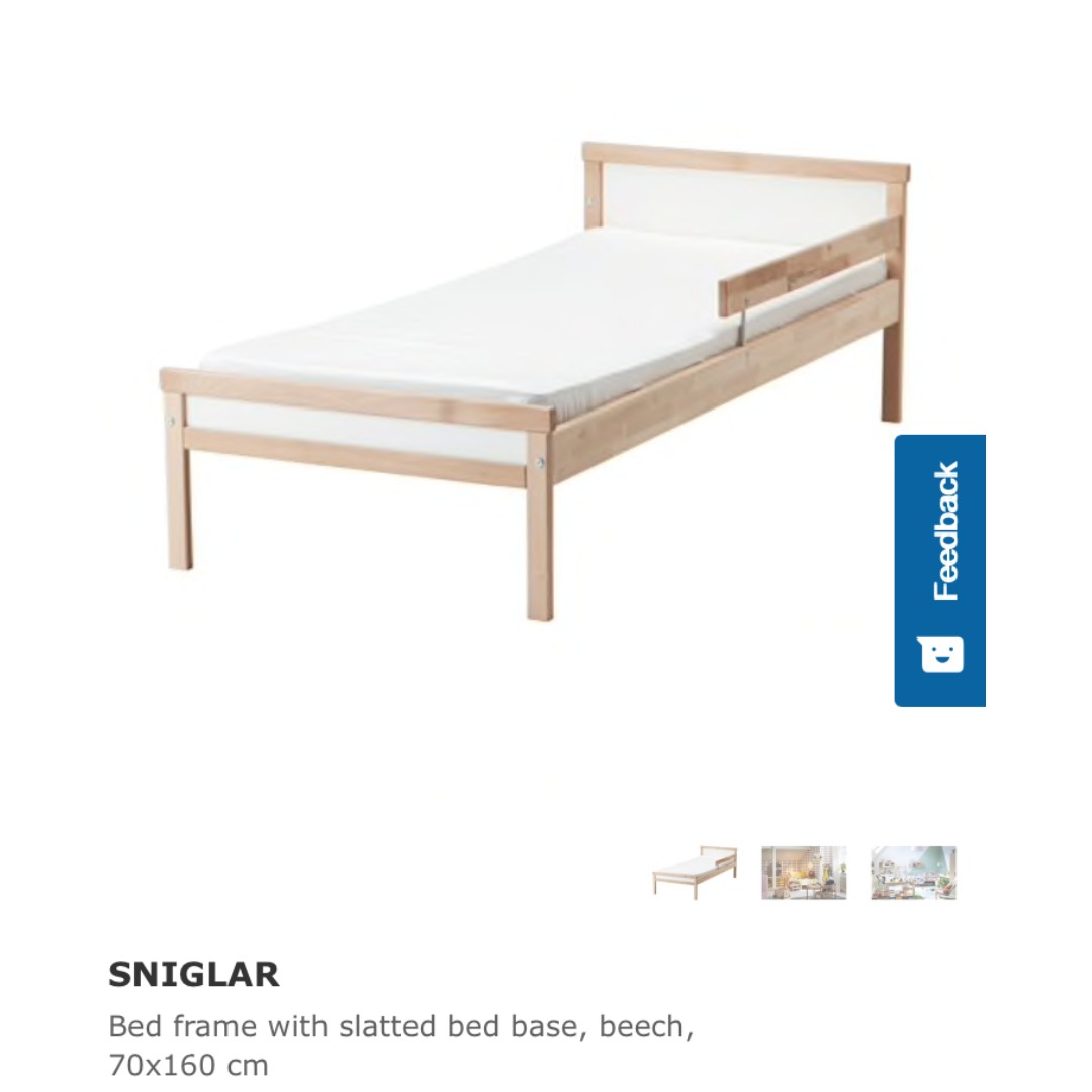 Ikea Junior Bed with mattress, Furniture & Home Living, Furniture, Bed Frames & Mattresses on
