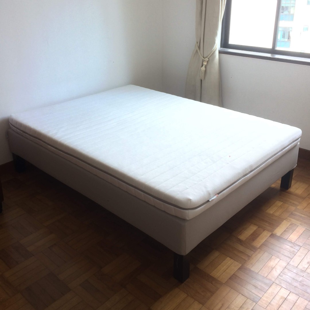 Ikea Malvik Queen Mattress With Espevar Slatted Base Obo