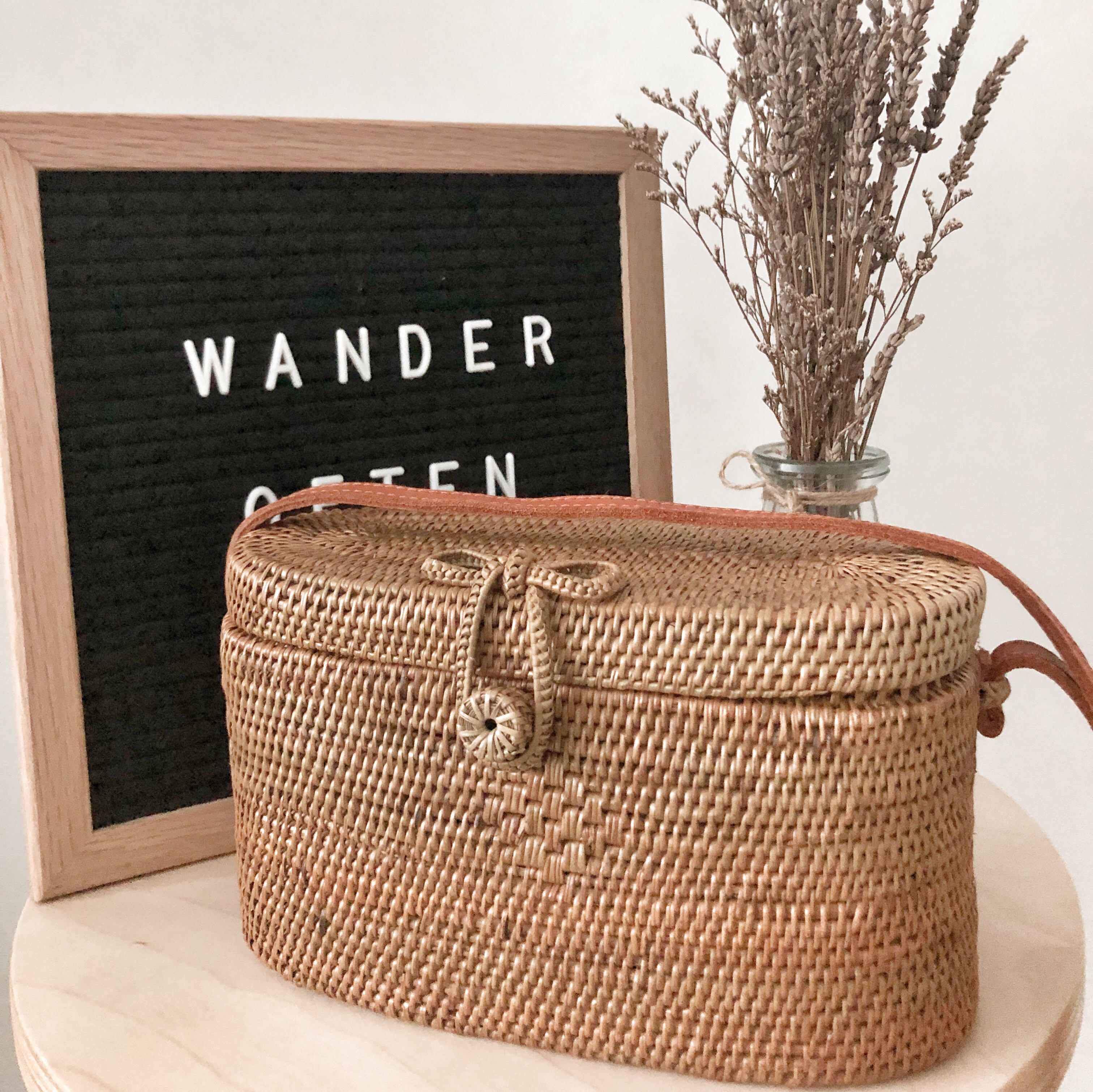 IN STOCK Harper Wicker Basket Rattan Bag Women s Fashion Bags
