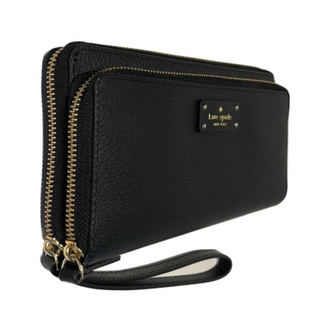 Kate spade black wristlet wallet sale