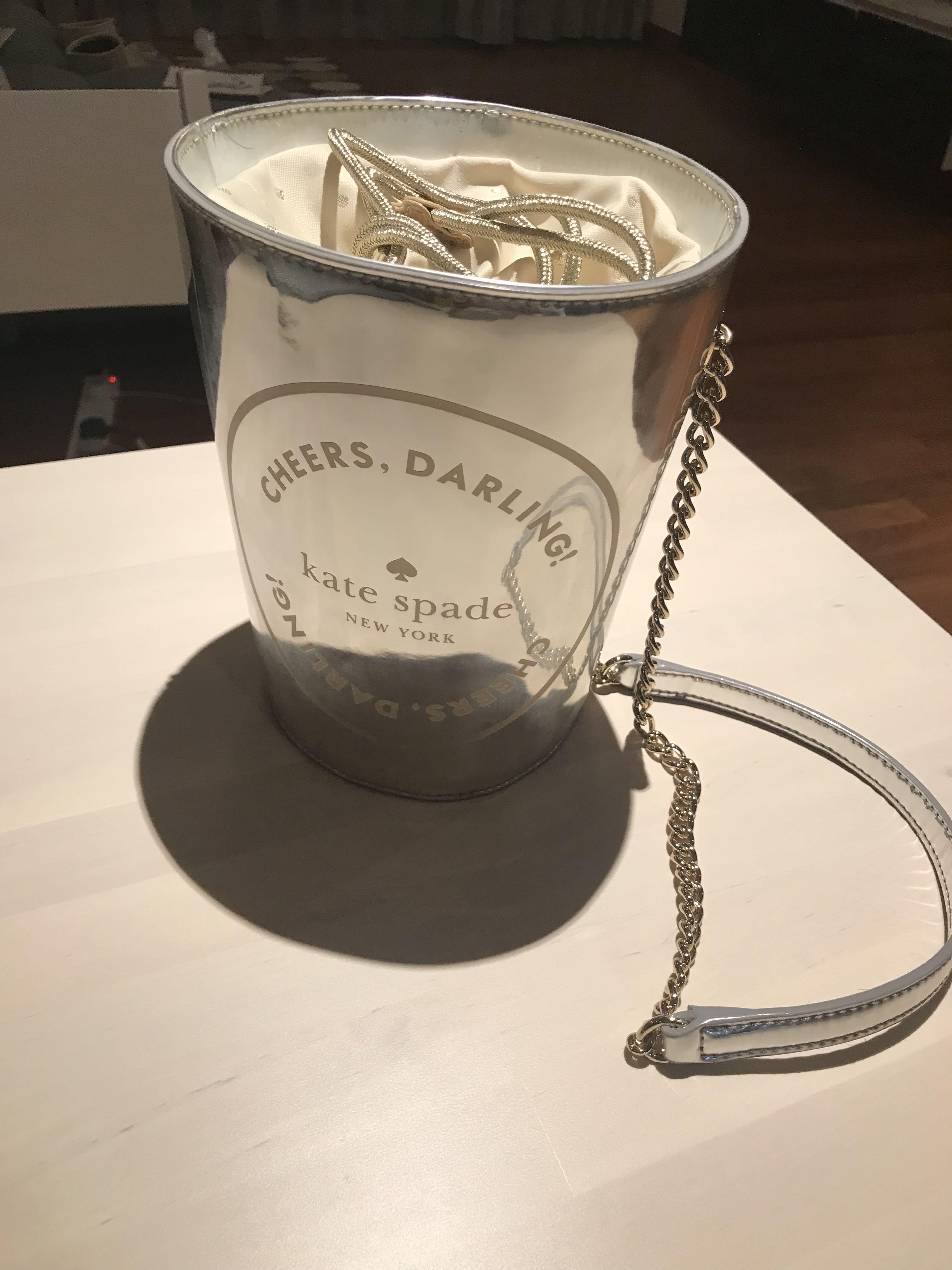 kate spade champagne bucket bag