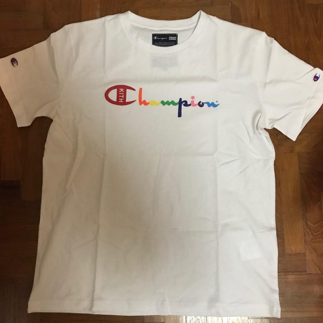 Kith Champion Script Logo T-shirt, Men's Fashion, Tops & Sets Kith Champion Script Logo T-shirt, Men's Fashion, Tops & Sets