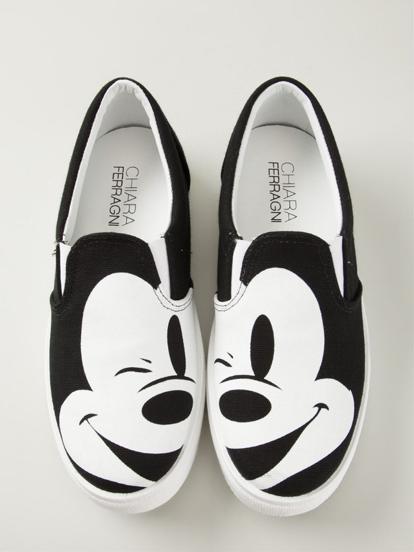 Mickey mouse slip on shoes size 