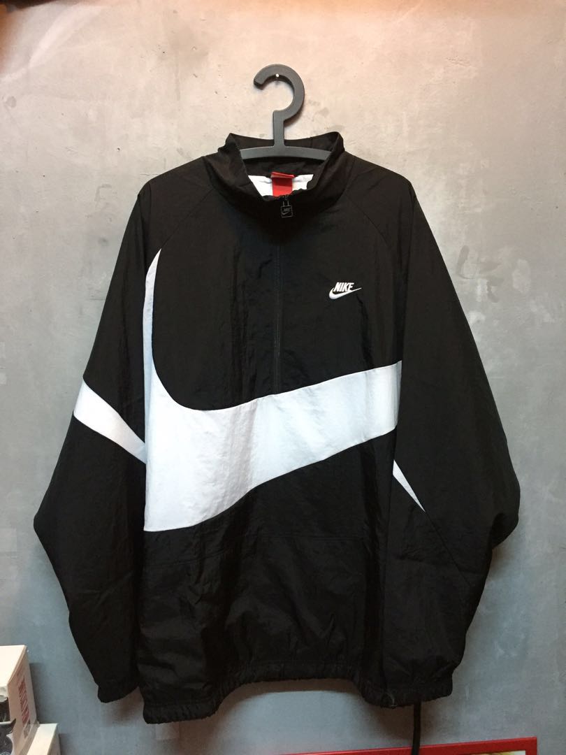 Nike vaporwave swoosh half zip jacket in grey online
