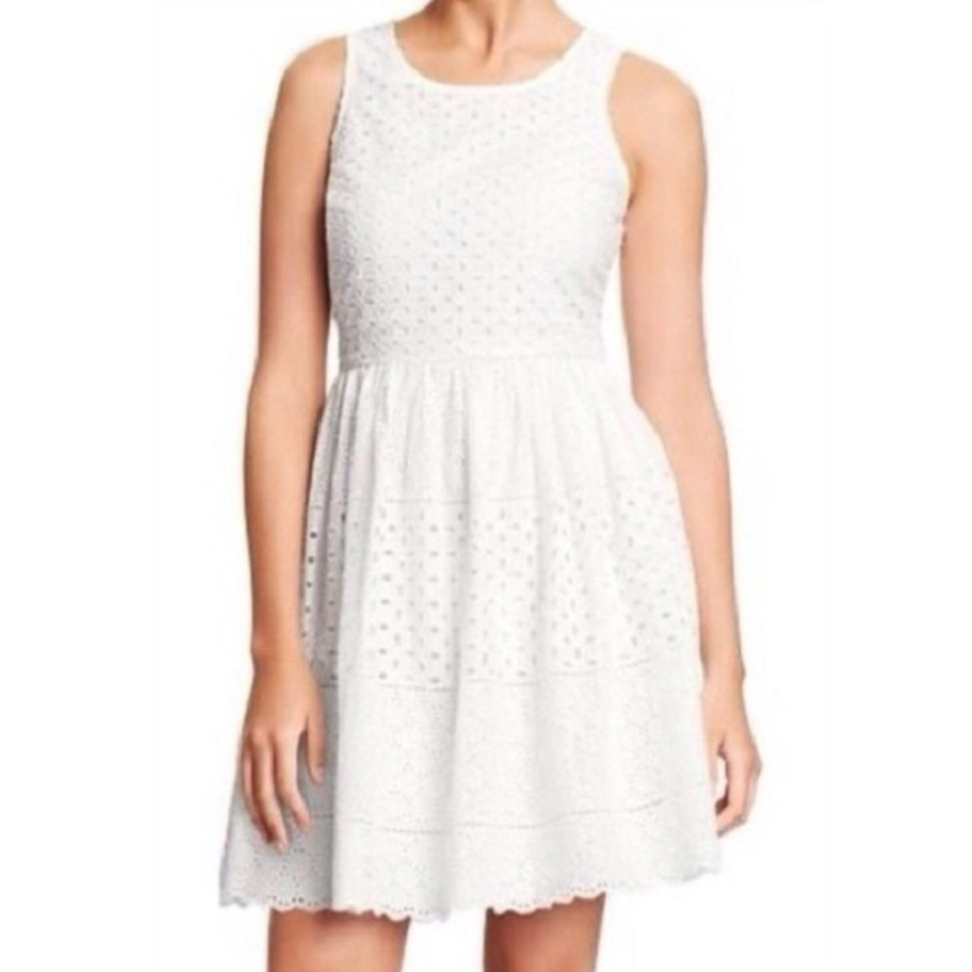 Old Navy Pure Soft Cotton White Eyelet 