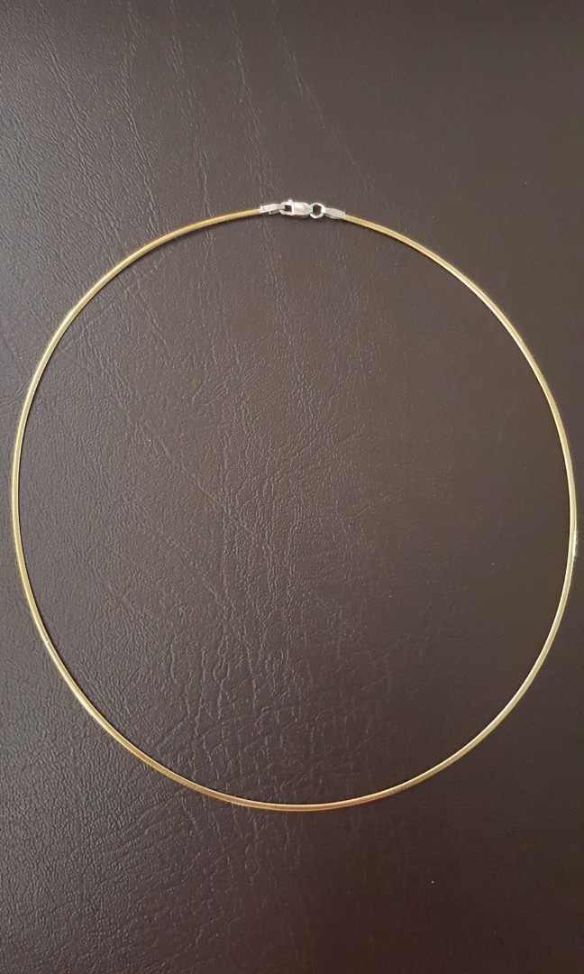 two tone omega necklace