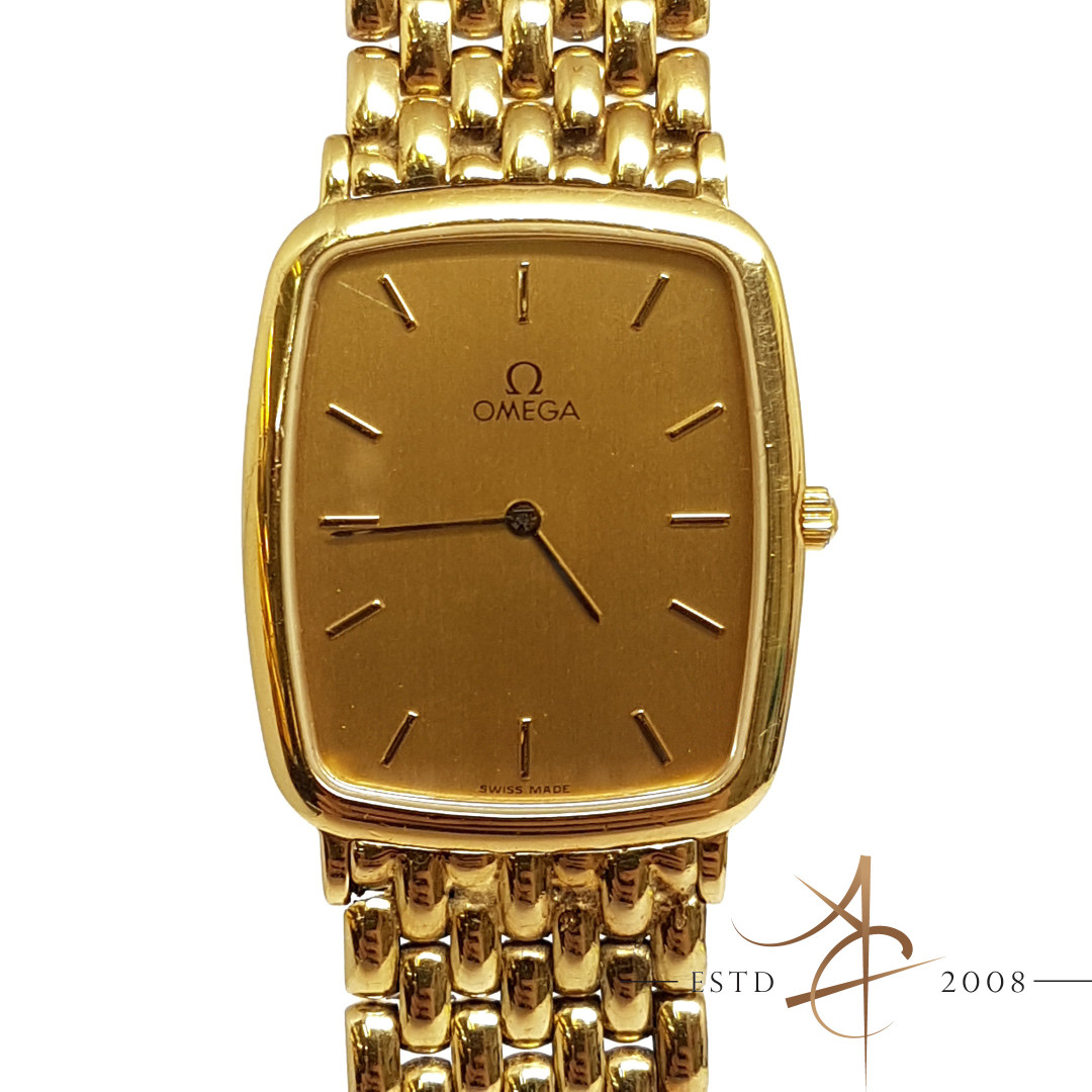 omega deville gold watch