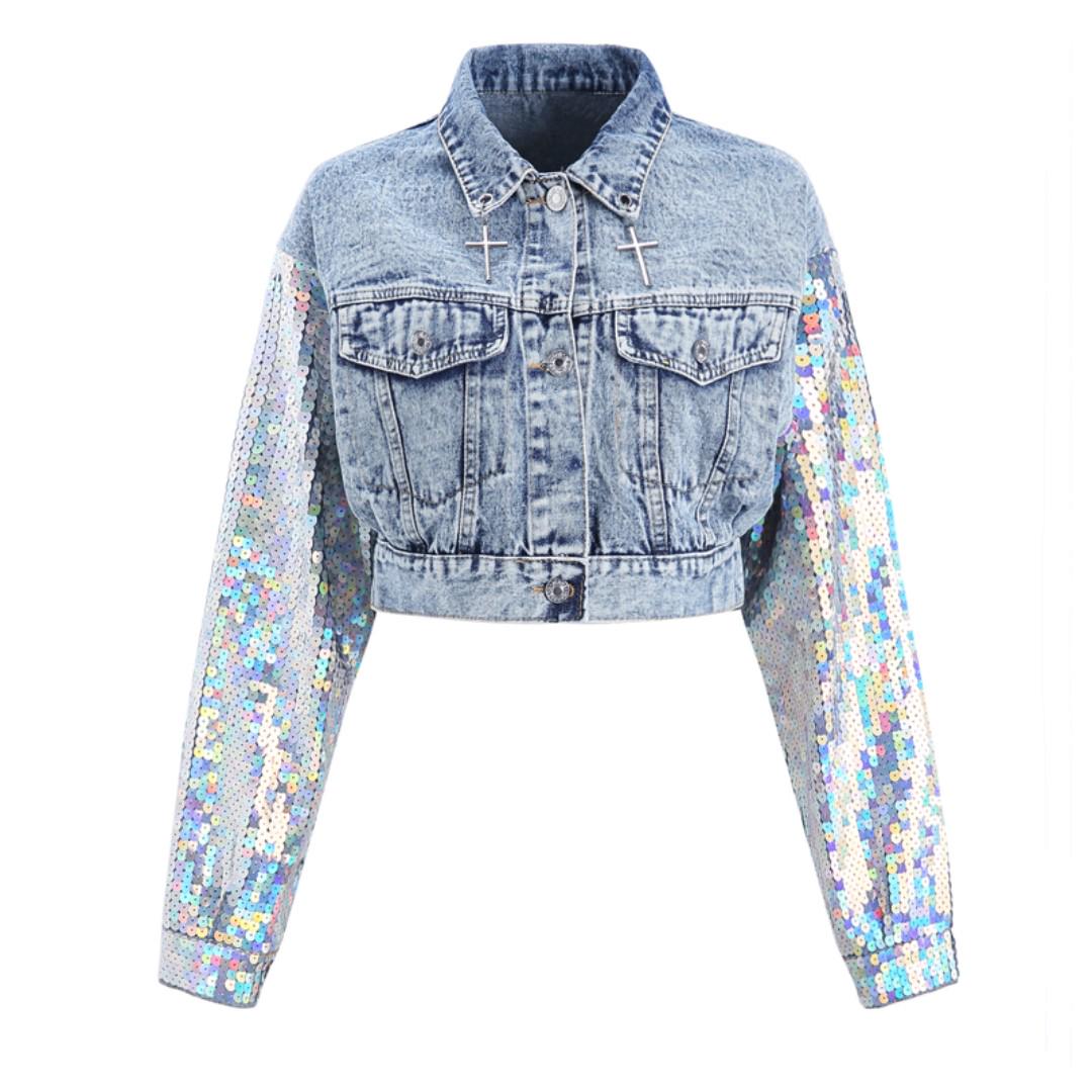 denim jacket with unicorn