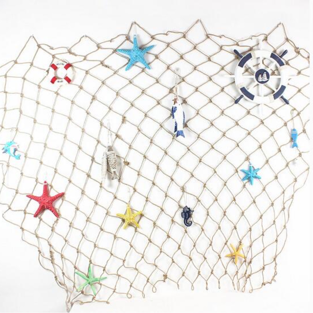 Rental D44 Fish Net With Small Decorations Furniture Home Decor