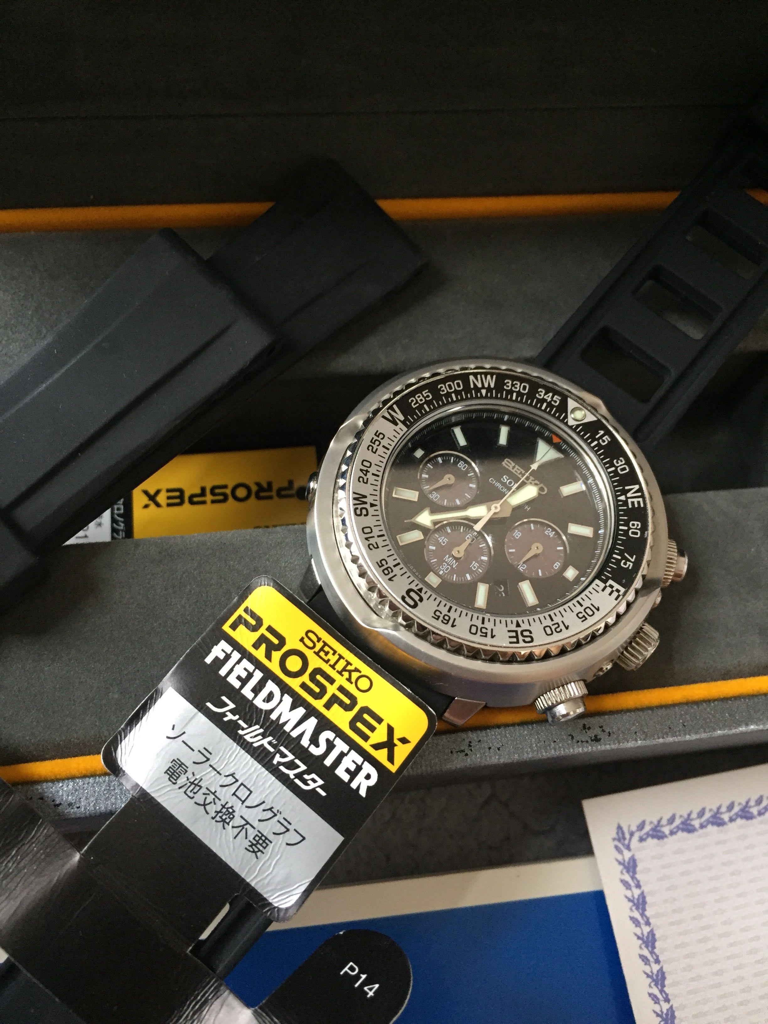 Seiko field master solar chrono watch Men s Fashion Watches