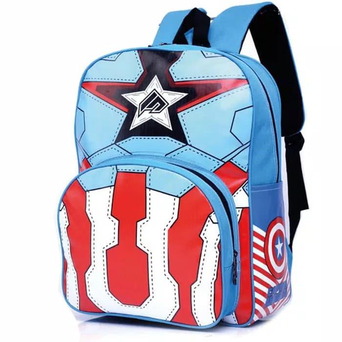 Tas Ransel Sekolah Anak Laki Tk Sd Captain America Original Garsel