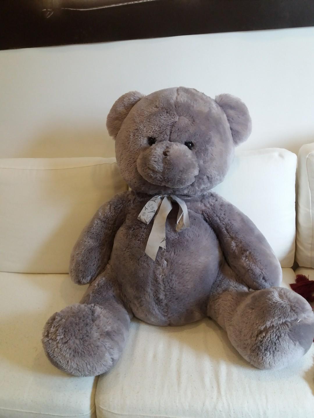 huge grey teddy bear
