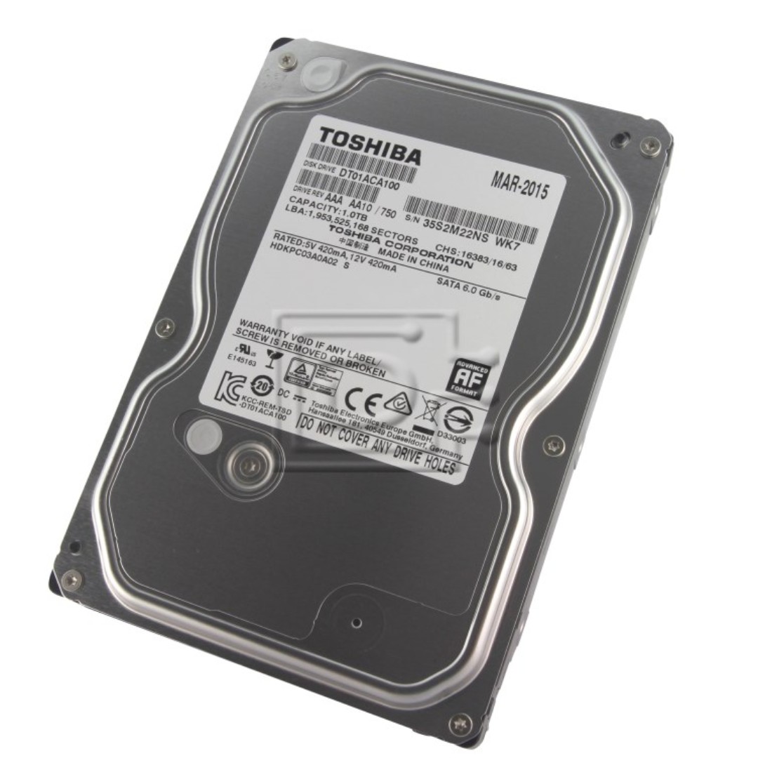 TOSHIBA DT01ACA100 1TB 7200 RPM 32MB Cache SATA 6.0Gbs 3.5 Internal