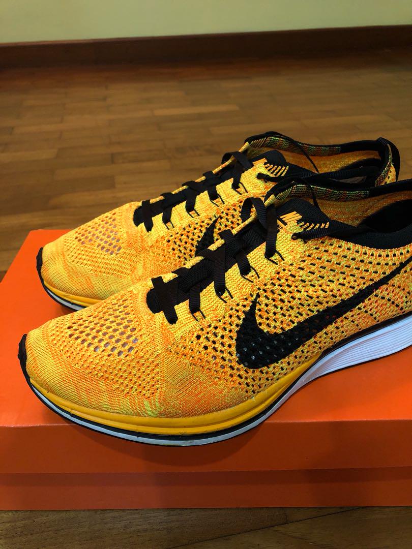 Nike flyknit racer team orange best sale