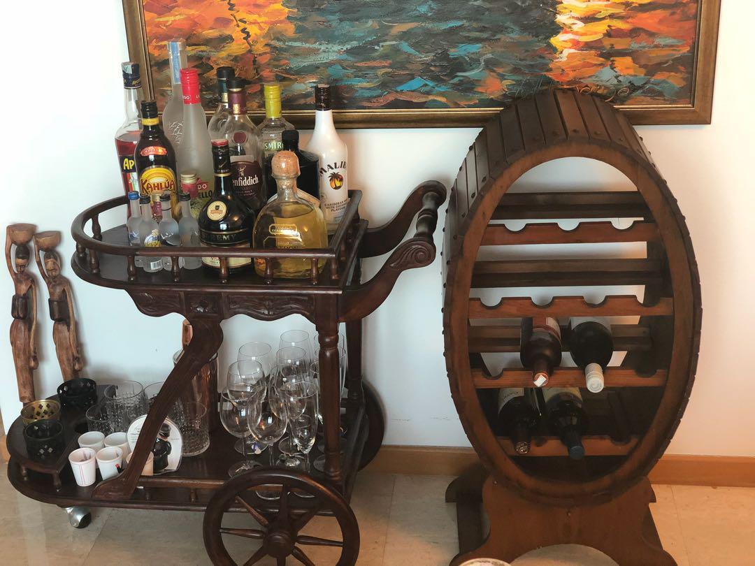 Wine Barrel Cabinet Furniture Home Decor Antiques On Carousell