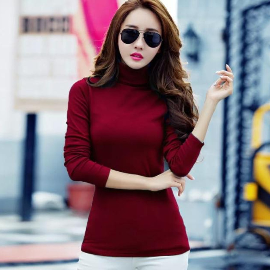 Wine colored turtleneck store