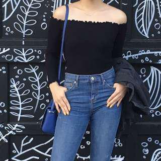 M Boutique off the shoulder ruffle top