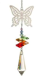 Boho Crystal Fantasy rainbow butterfly light catcher