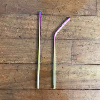 Colourful Stainless Steel Straw