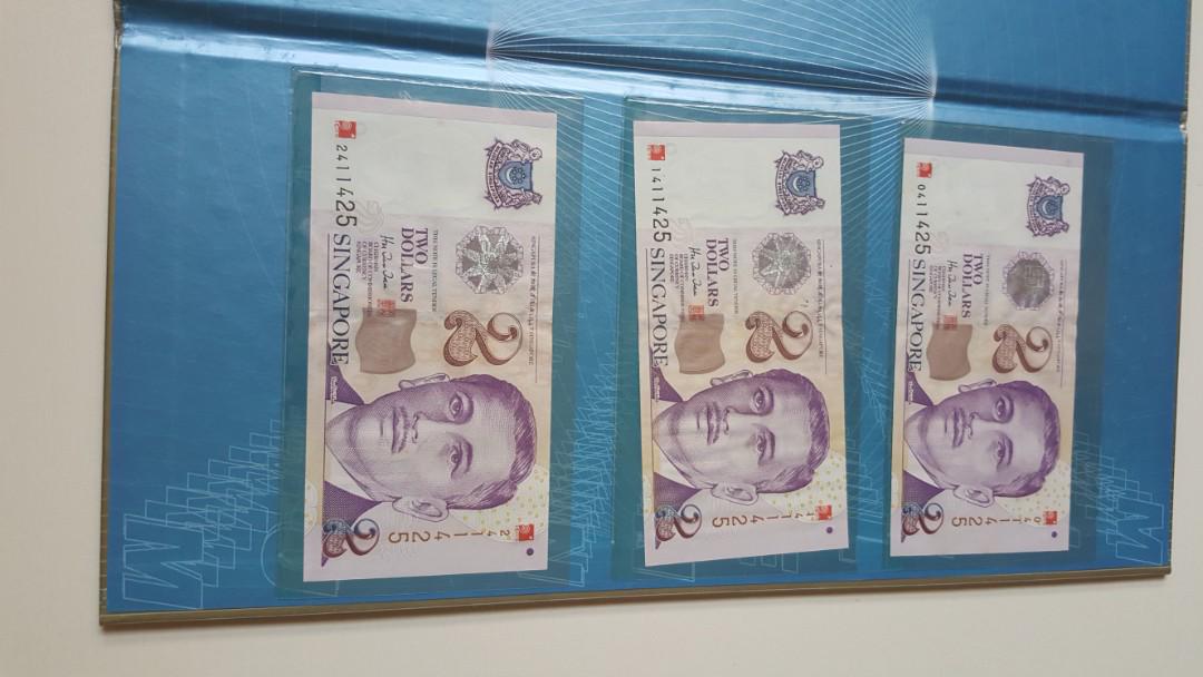 2000 $2 Note set (Category: Currency) located in Singapore. Submitted by 3310a (Listing ID 178325058, Image 5). Description: Good for collectors $2 note is similar serial number..