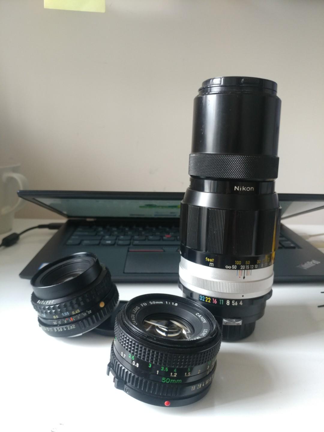老鏡舊鏡nikkor Pentax Canon 攝影器材 鏡頭及裝備 Carousell