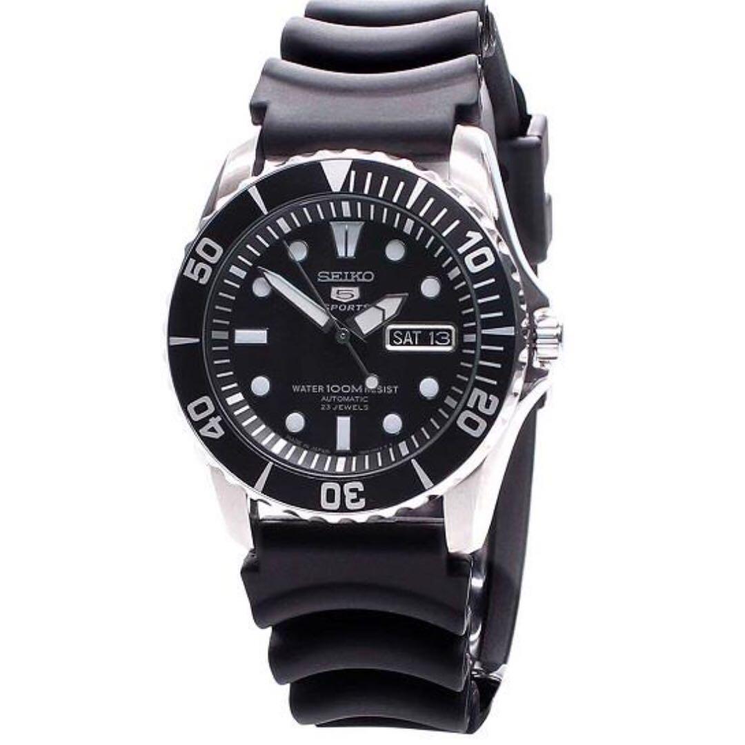 精工SEIKO 5 SPORT SNZF17J2 AUTOMATIC 100M SNZF17-J2 Made in Japan, 名牌, 手錶-  Carousell