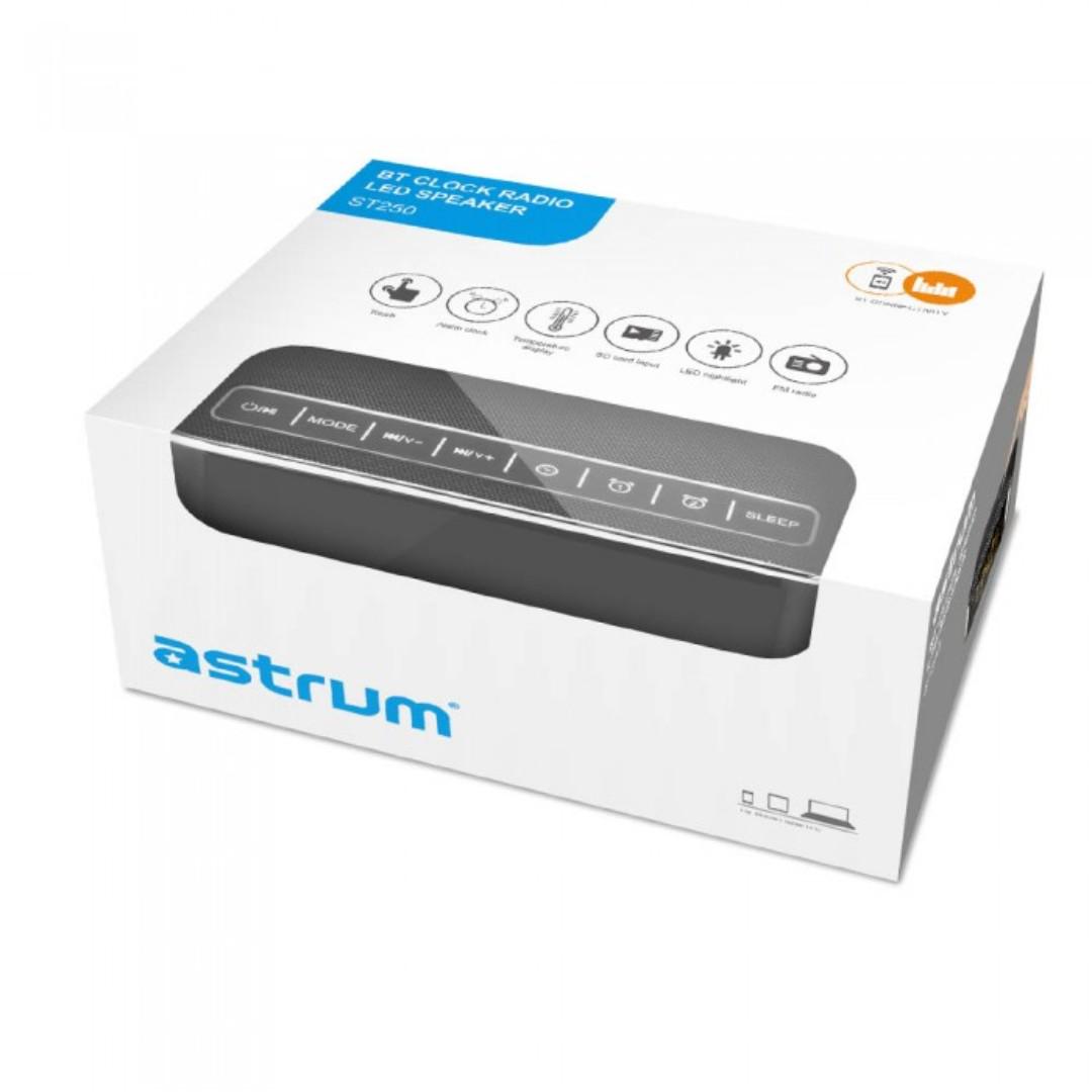 Astrum Bluetooth Speaker Alarm Clock FM Radio Night Light ST250, Audio