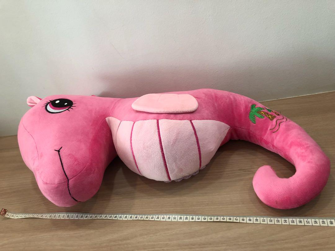 big pink stuffed animal