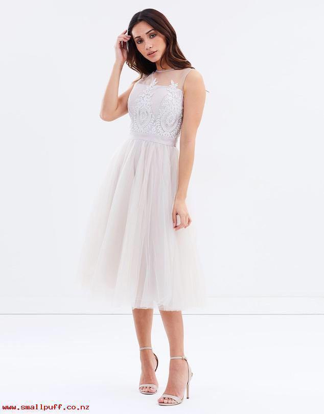BNWT ASOS Chi Chi Cynthia Grey Dress ROM Dress