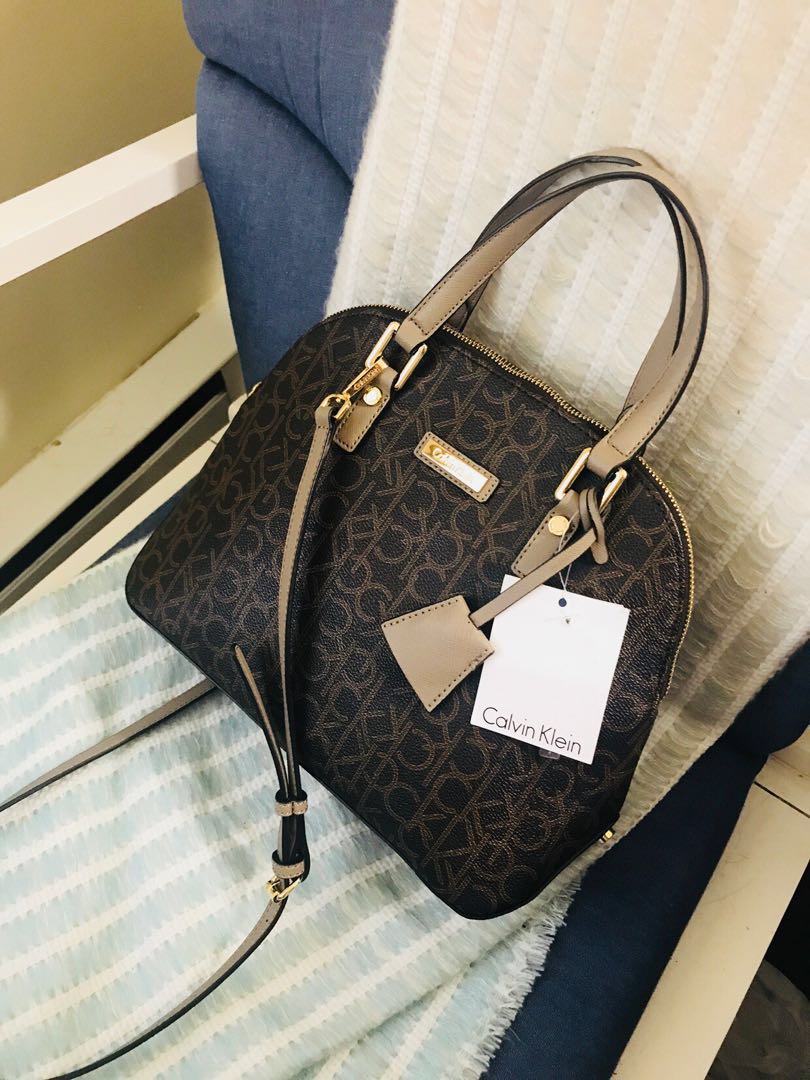 Calvin Klein Women's Brenda Satchel Bag Yellow Size Regular
