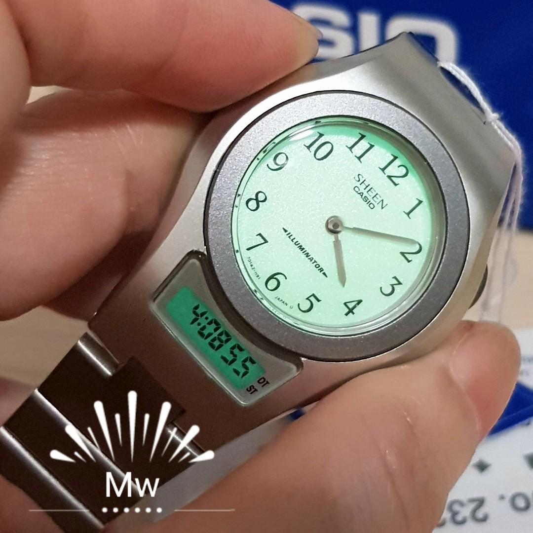 Casio Casual Analog Digital Stainless Steel Women s Watch SHN 100 7B discontinued model