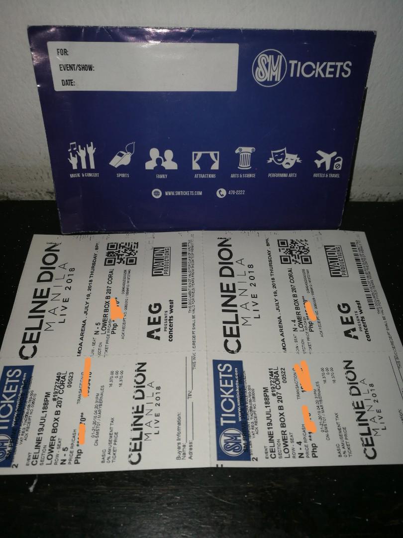 Celine dion ticket prices on sale
