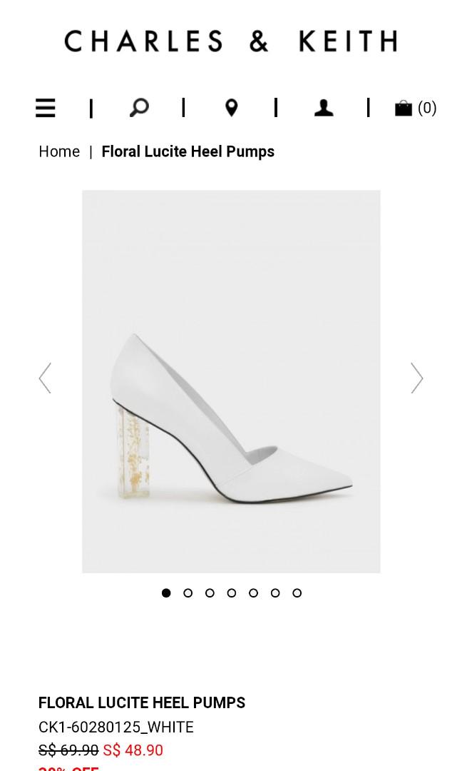 Charles and keith lucite heels store