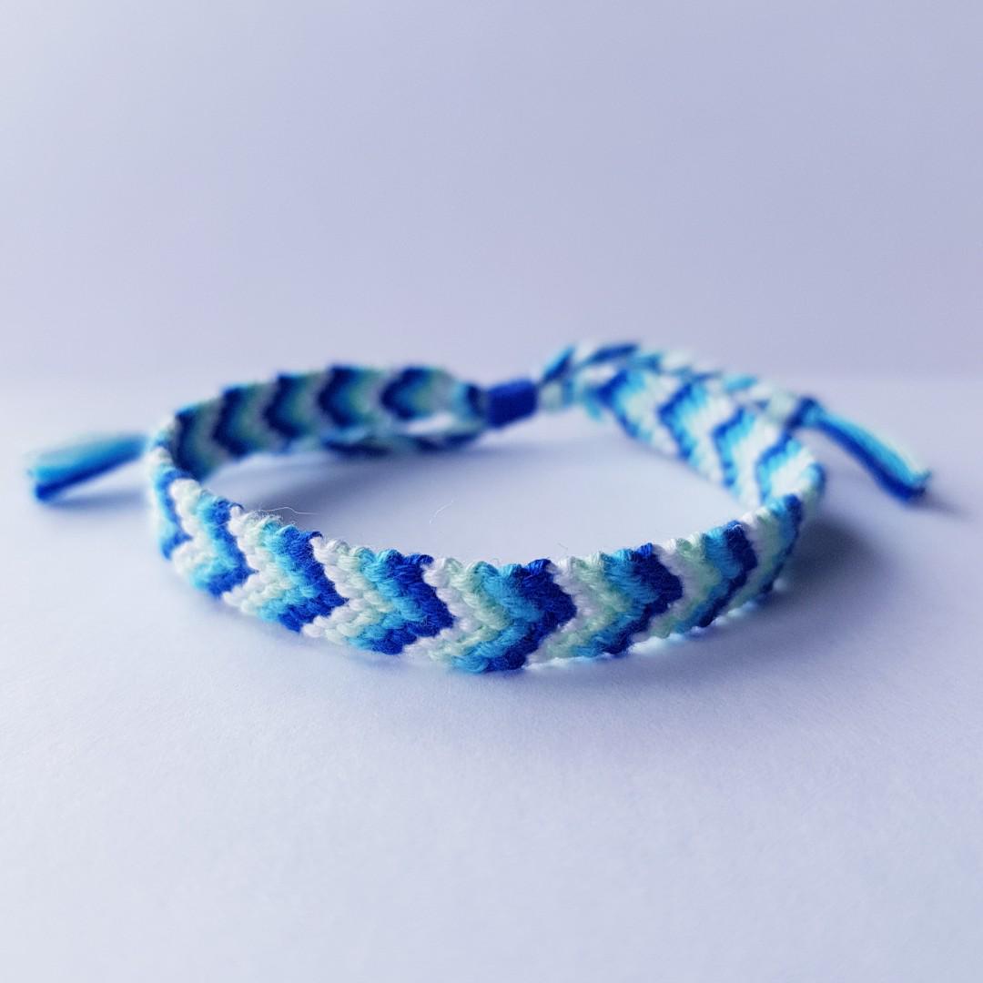 blue friendship bracelet