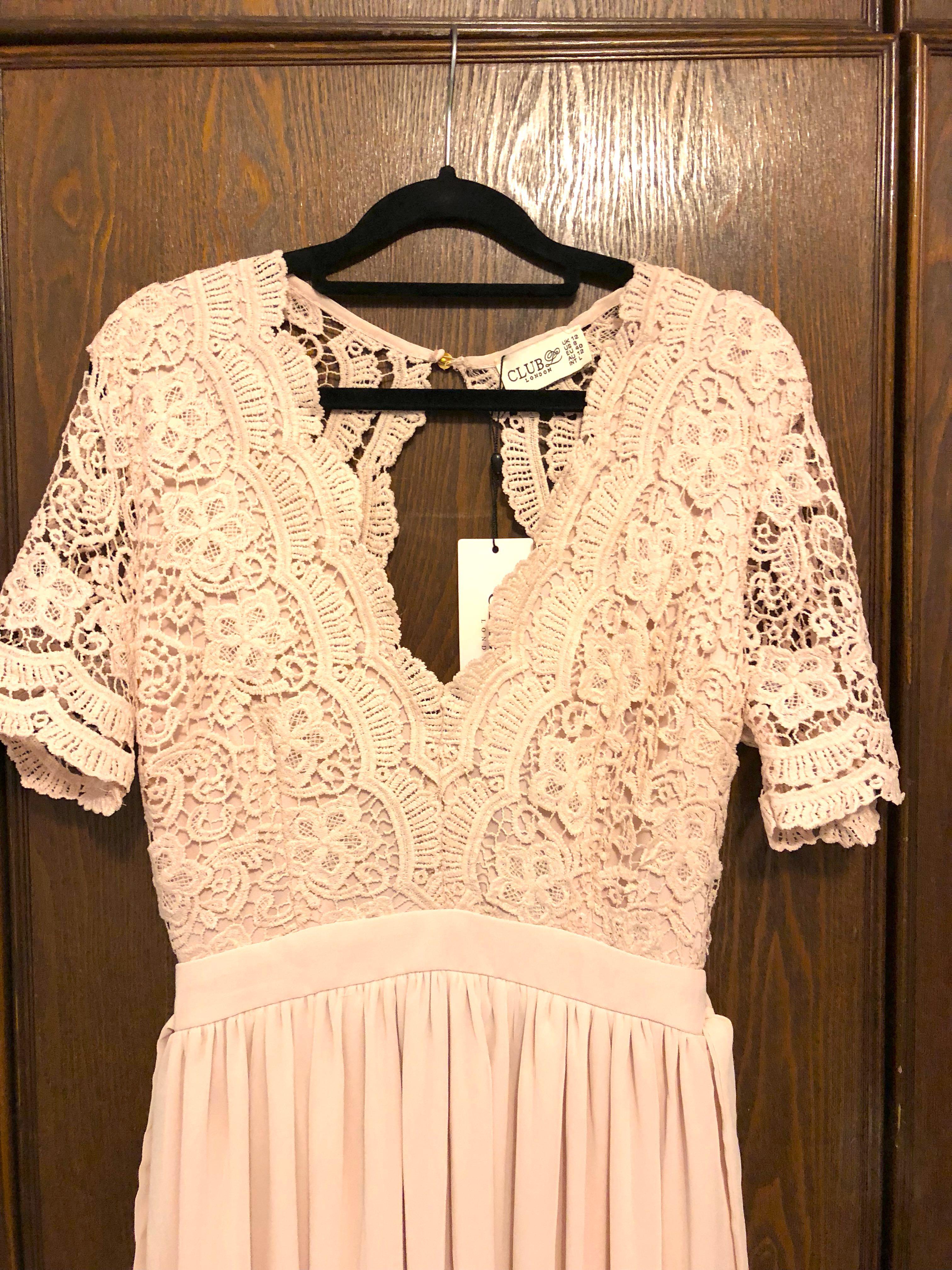 Club l crochet detail maxi dress clearance