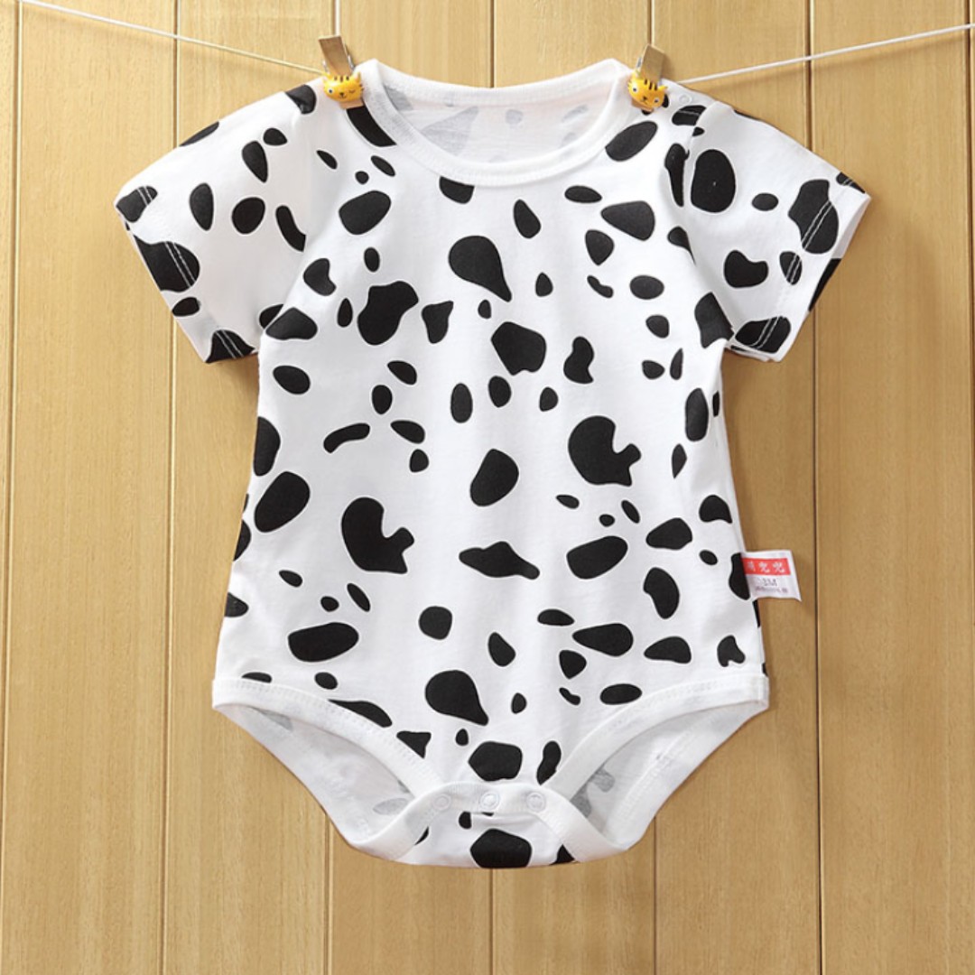 Cow Print Baby Romper/Onesie, Babies & Kids, Babies & Kids Fashion on