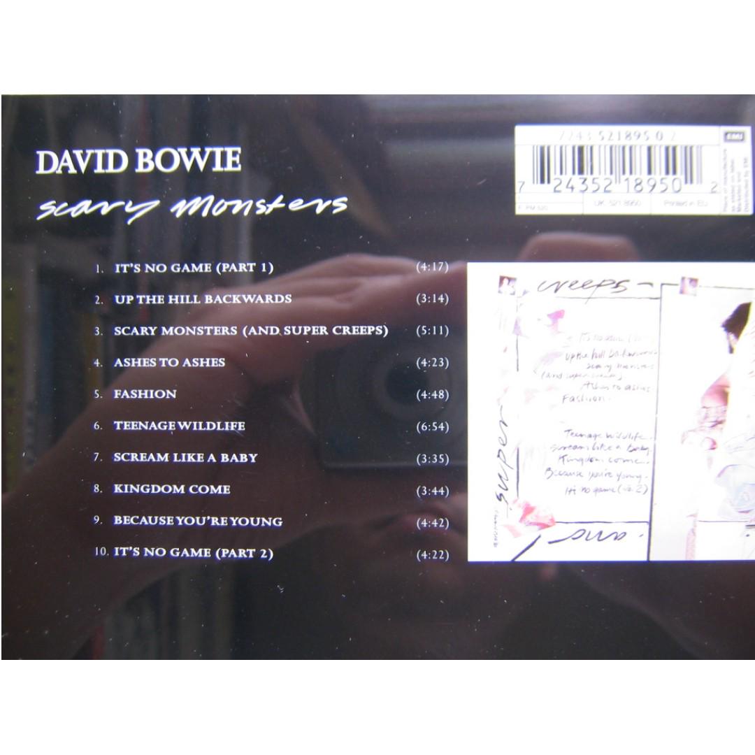 David Bowie - Scary Monsters CD (24 Bit Digitally Remastered At Abbey ...