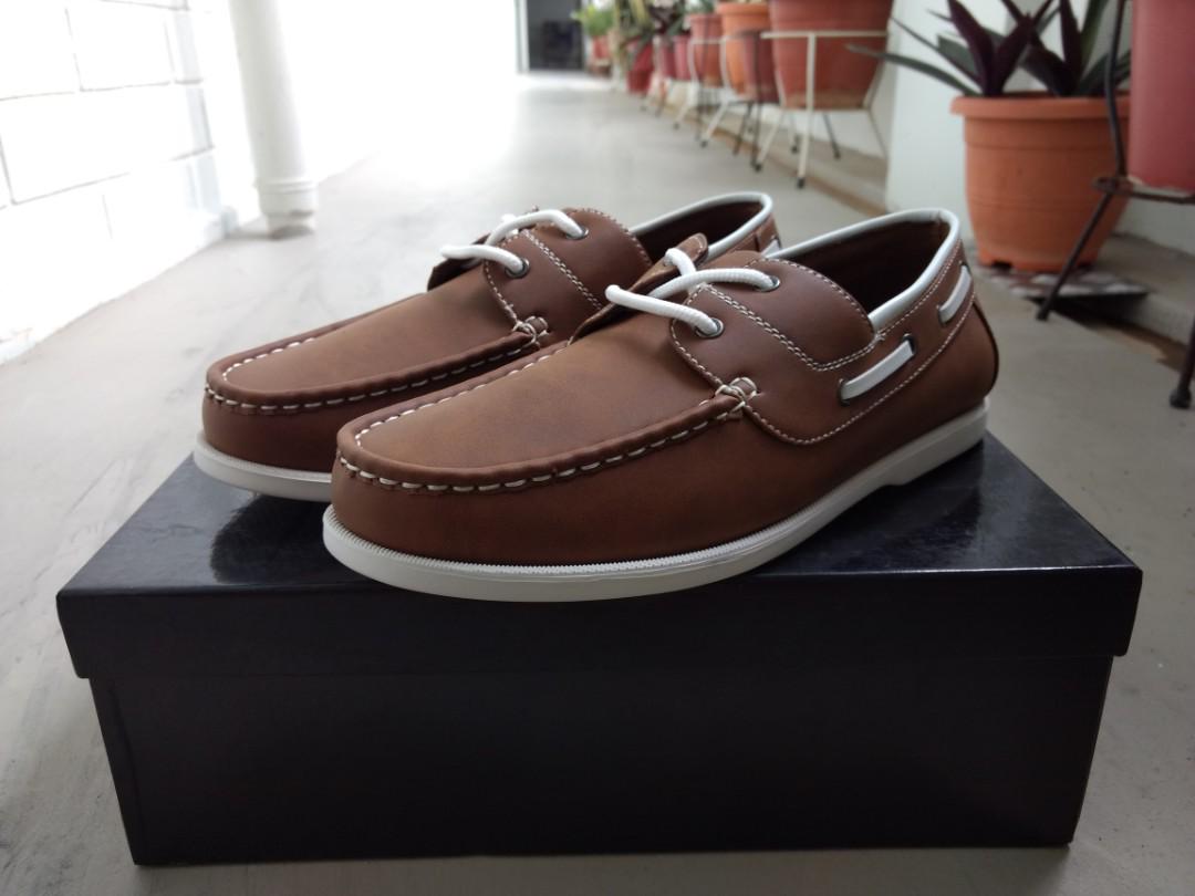 Faux Leather Boat Shoes, Men's Fashion
