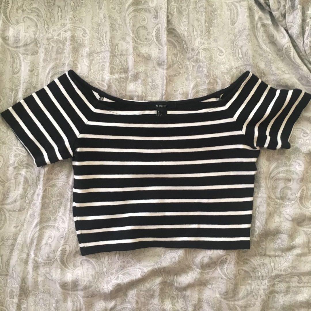 Forever 21 Off Shoulder Crop Top On Carousell