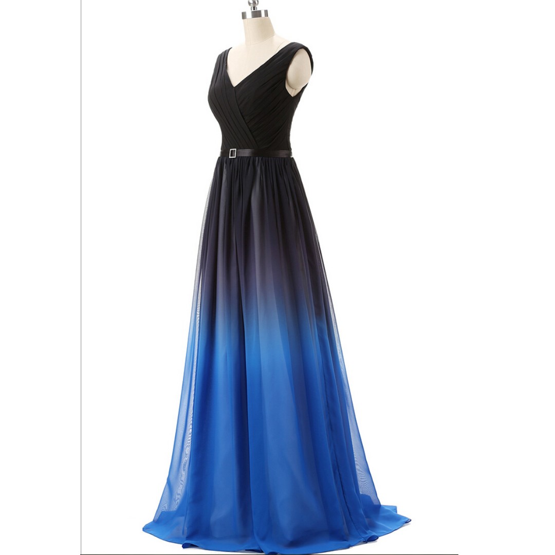 Blue black ombre dress clearance