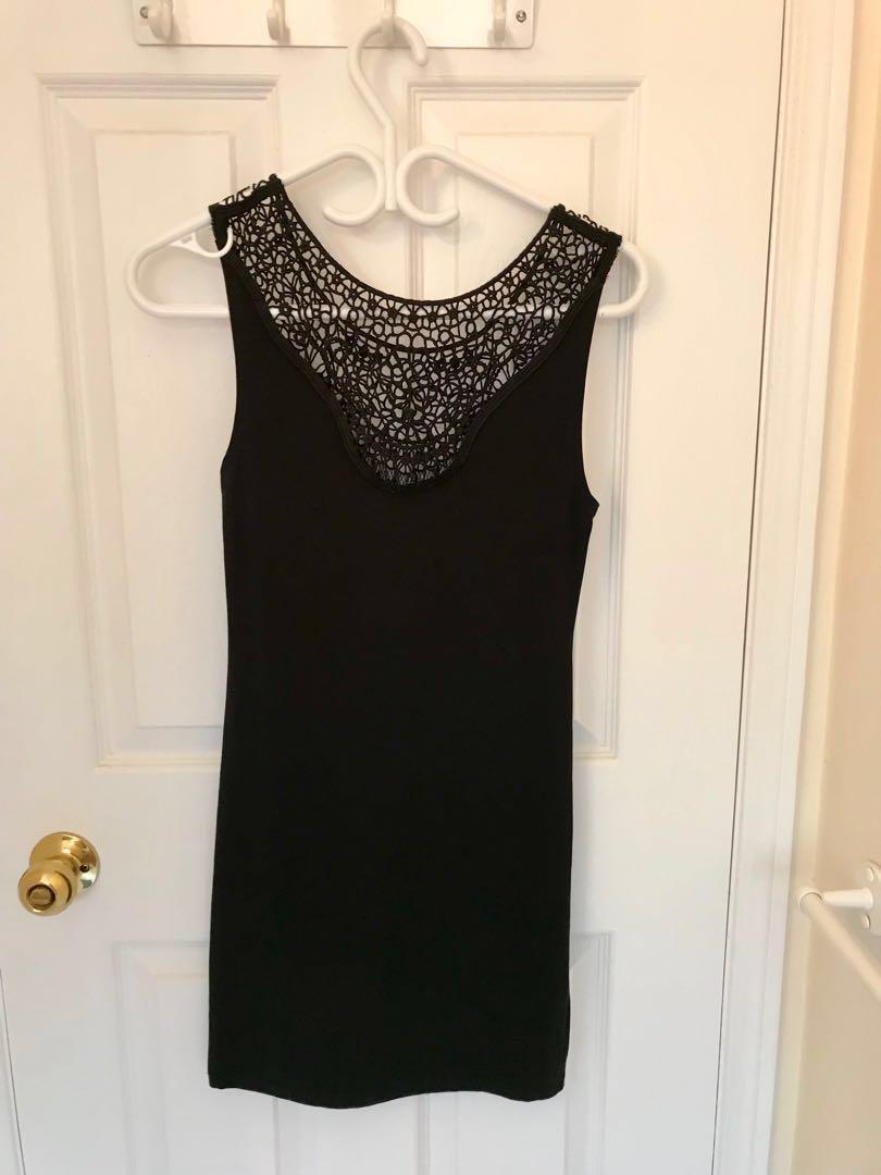 guess black mini dress