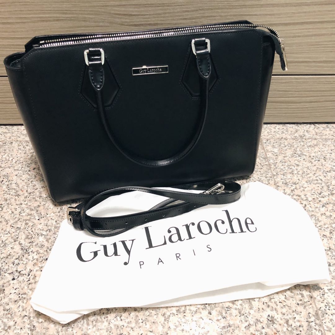 GUY LAROCHE Black Leather Bag