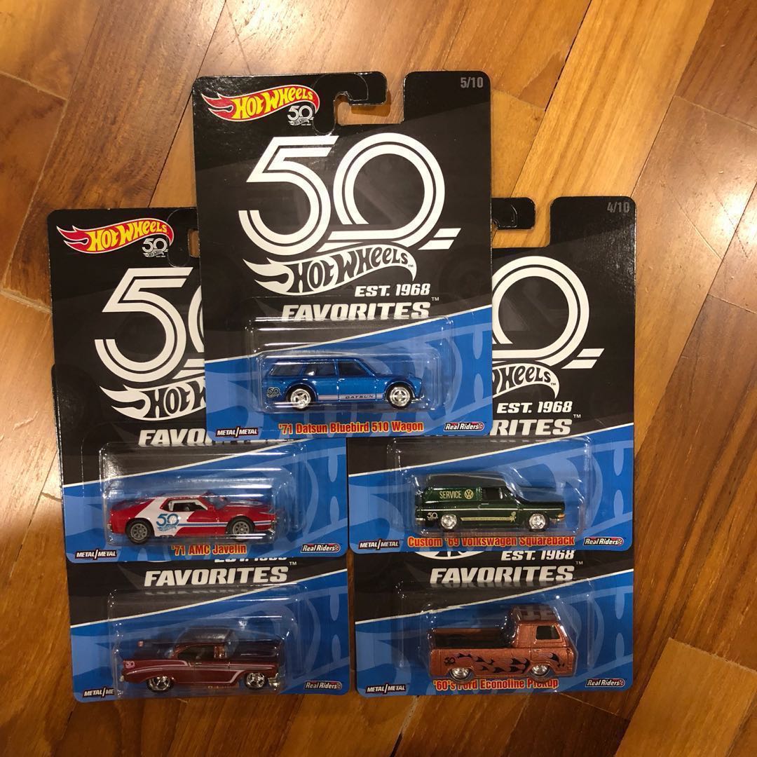 hot wheels 50th anniversary favorites set