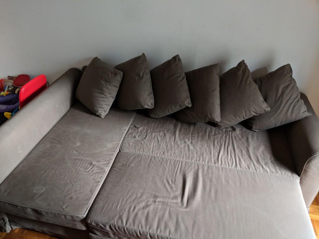 Ikea L Shape Sofa Bed With Storage Furniture Sofas On Carousell