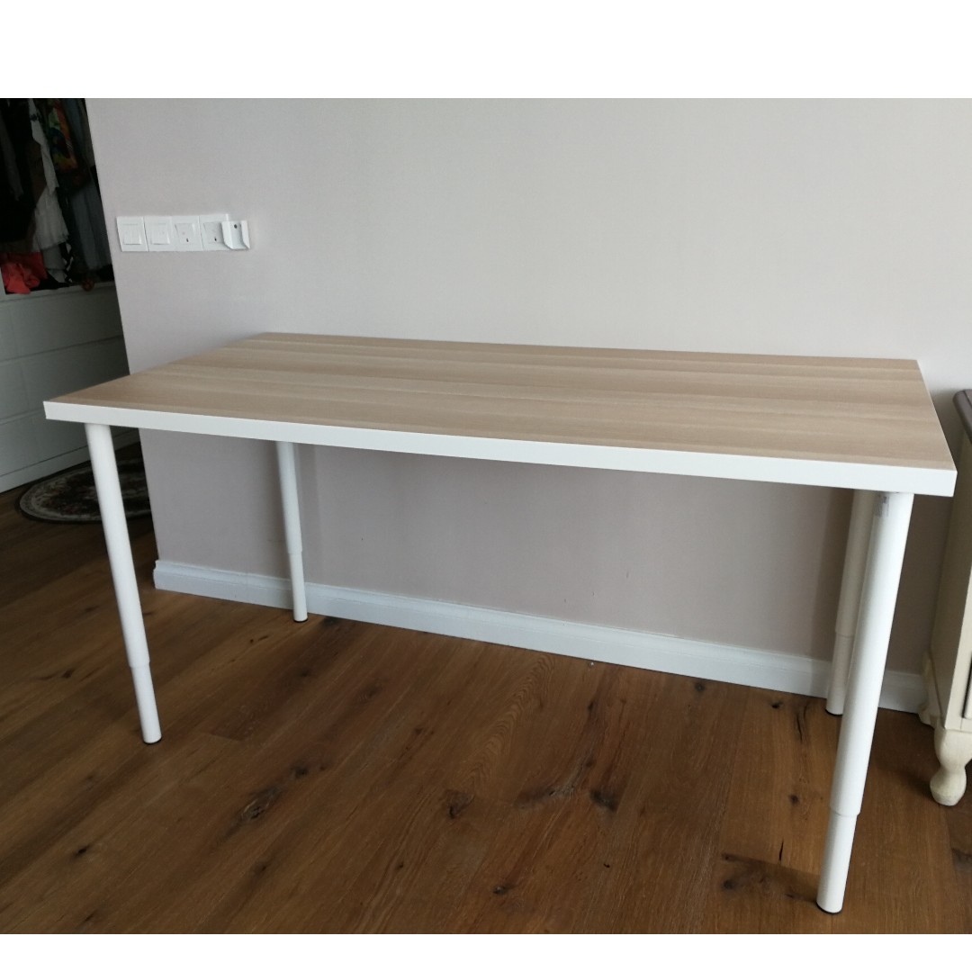 Ikea Linnmon Adils Table White 150x75 Cm Home Kitchen Furniture
