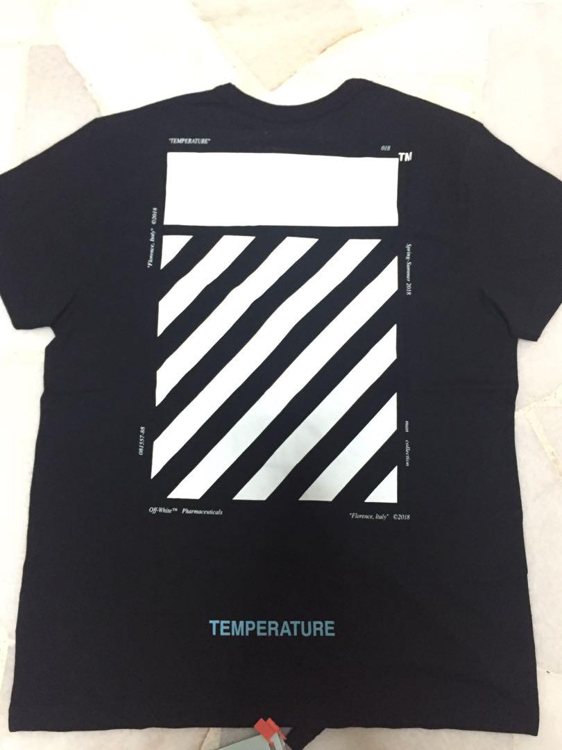 træ Forhandle abstrakt Instock] Off White 18ss Temperature Tee, Men's Fashion, Tops & Sets, Tshirts  & Polo Shirts on Carousell