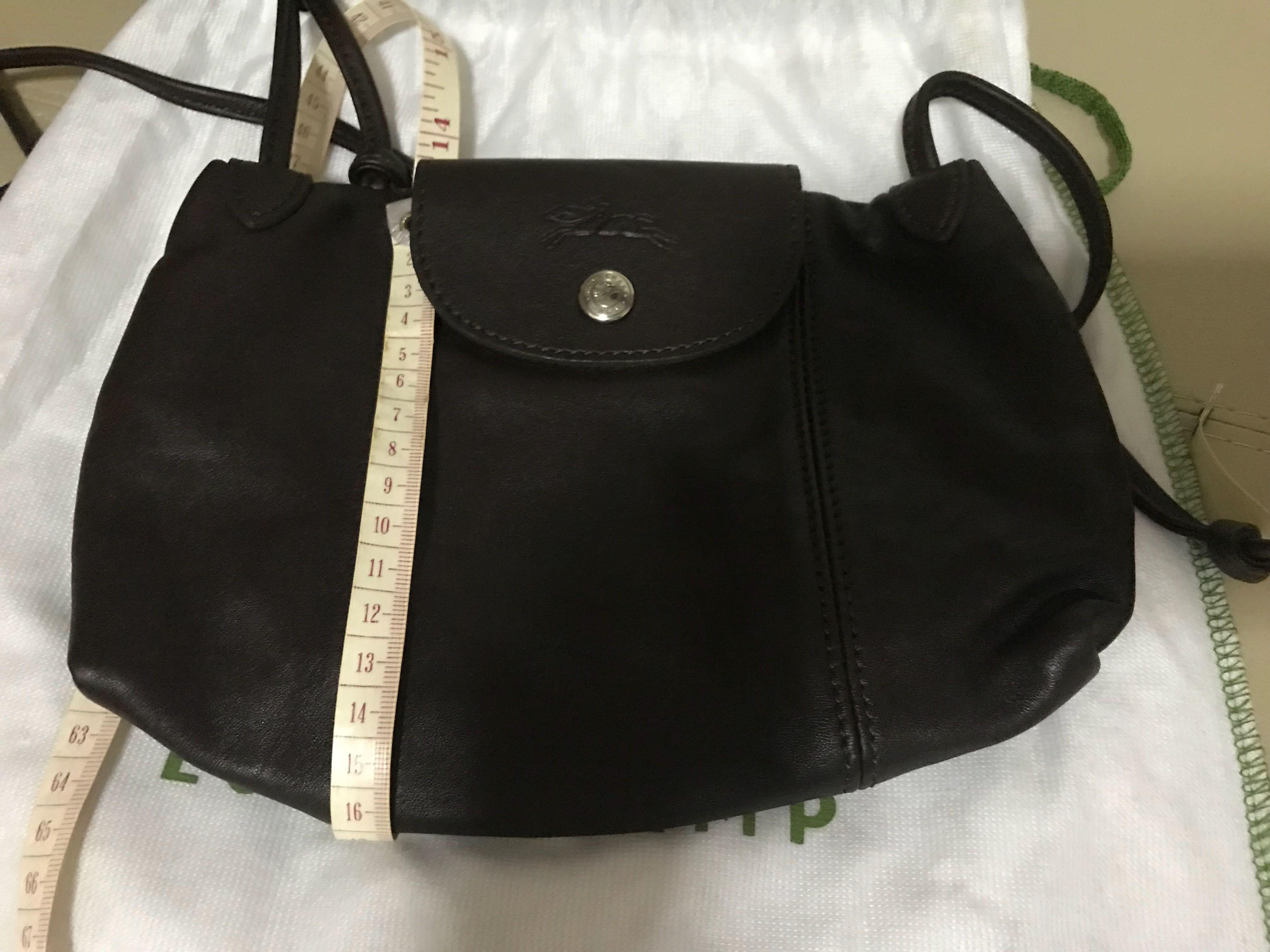 Longchamp Le Pliage Cuir Small Crossbody Bag, Women's Fashion, Bags