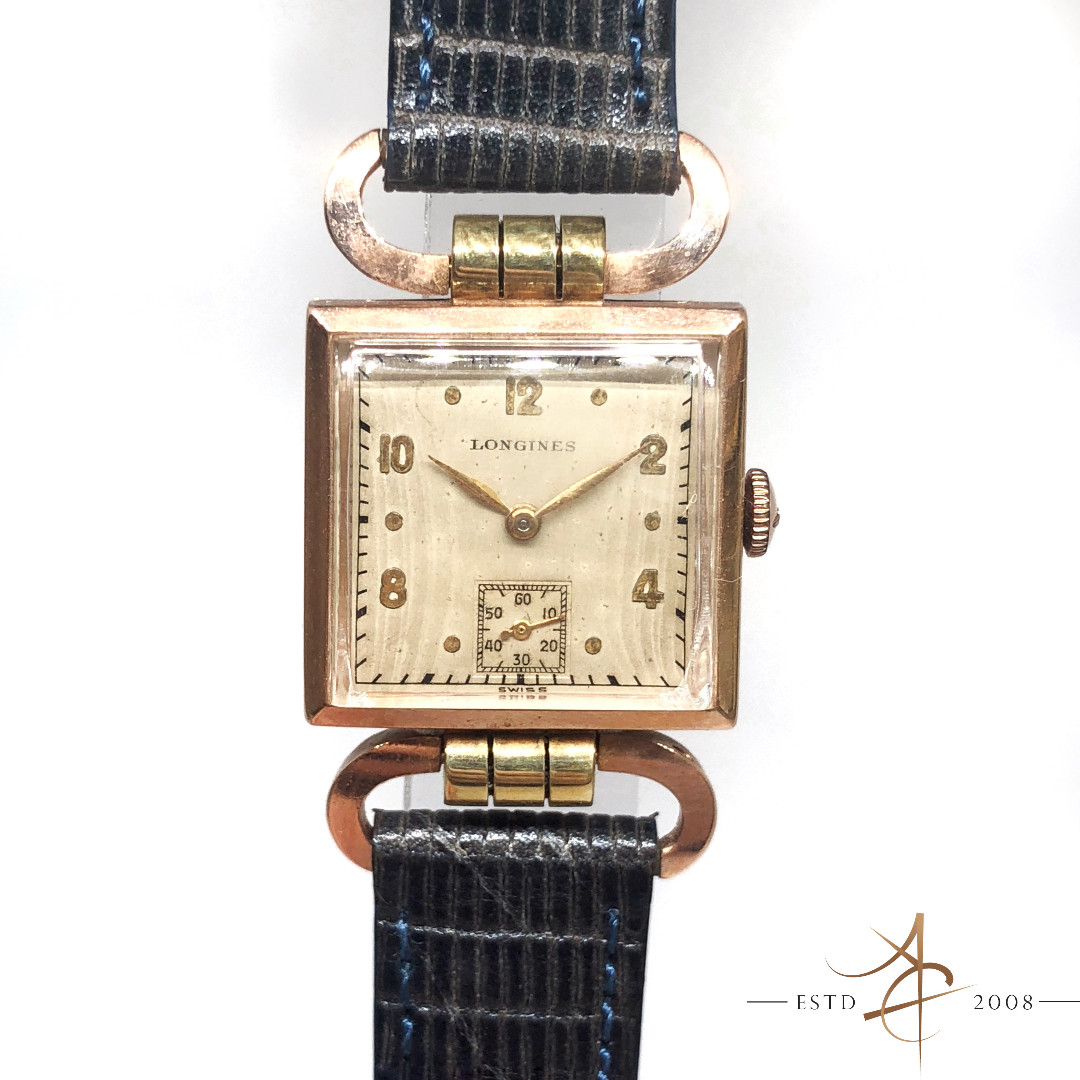 Longines 14k Rose Gold Hand Winding Vintage Watch, Luxury, Watches on